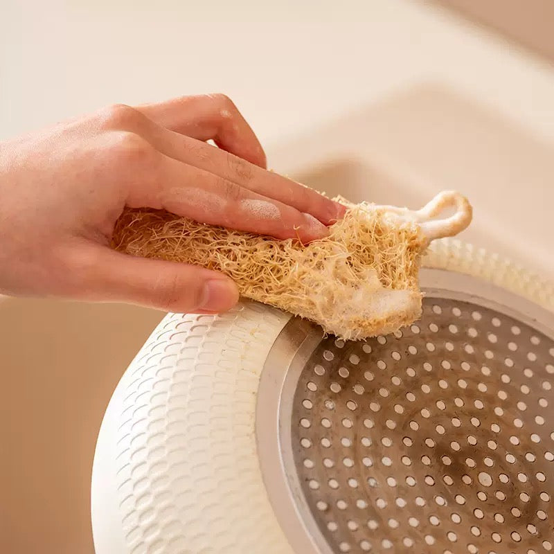 Double Layer Natural Loofah Sponge For Kitchen Cleaning Biodegradable And EcoFriendly 2
