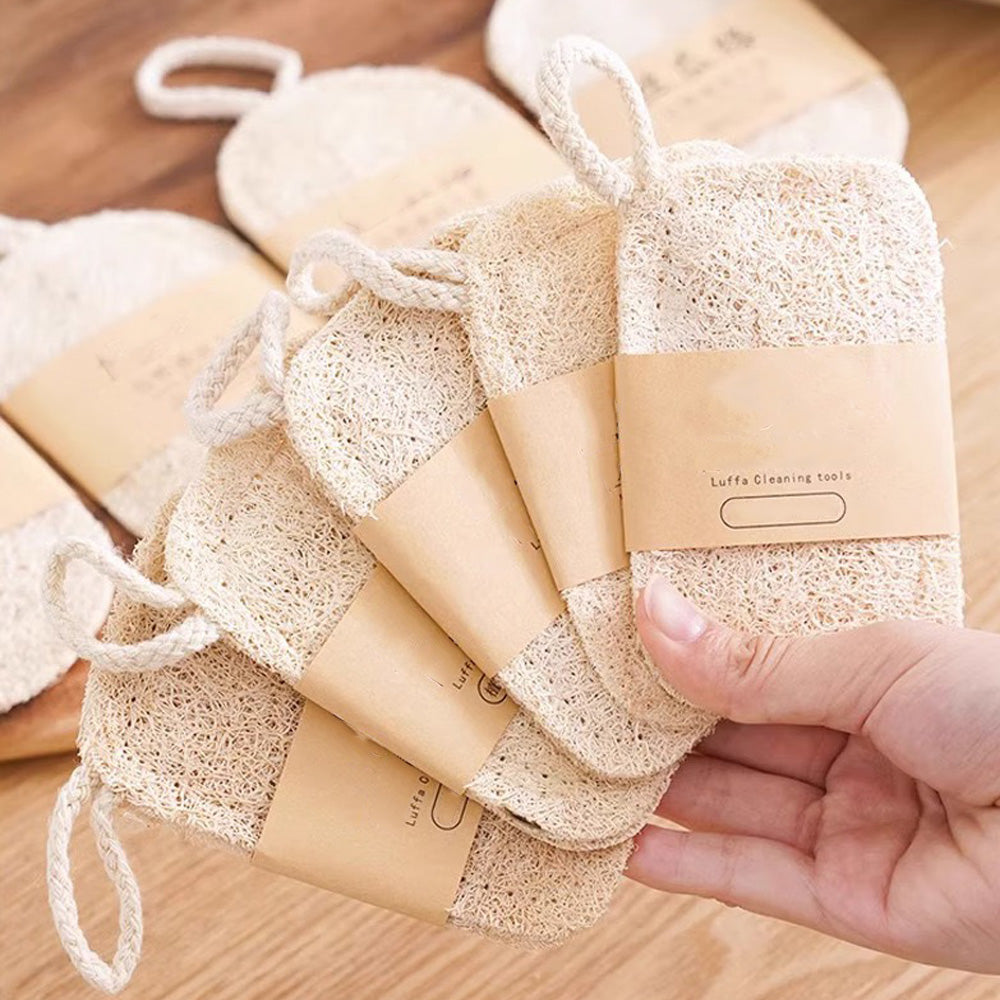Double Layer Natural Loofah Sponge For Kitchen Cleaning Biodegradable And EcoFriendly 1