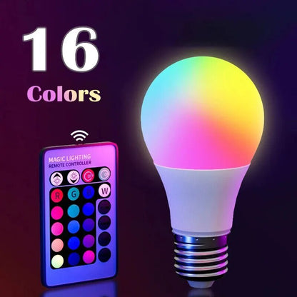 Smart RGB Bulb LED Multicolor Lamp Household Lighting Dimmable With Remote Control 1