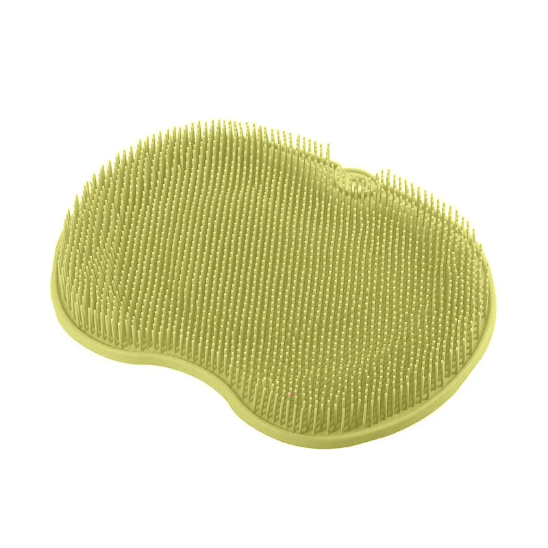 Silicone Rub Back Brush NonSlip Bath Scrubber Foot Exfoliating Massage Pad With Sucker 5