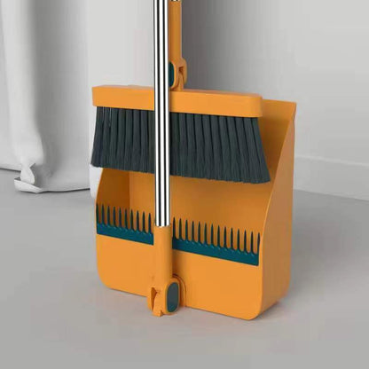 Fold Able Broom And Dustpan Set Household Sweeping Tool Rotating Small Size For Hair And Garbage Cl 7