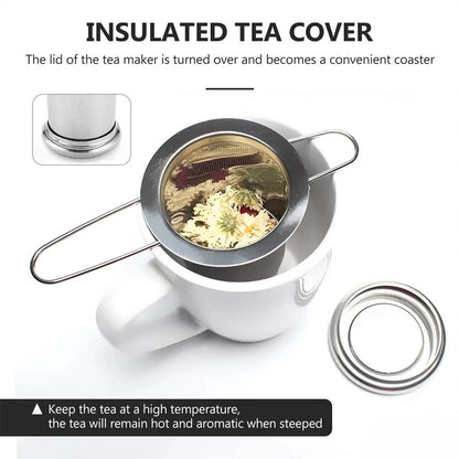 Reusable Stainless Steel Tea Infuser Set with Lid, Spice Filter for Teapots, Mugs, Loose Leaf Tea