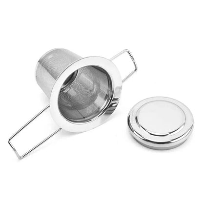 Reusable Stainless Steel Tea Infuser Set with Lid, Spice Filter for Teapots, Mugs, Loose Leaf Tea