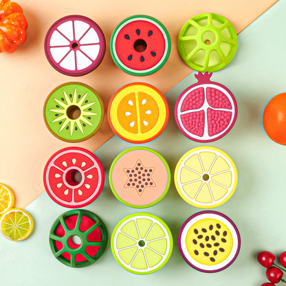 Kids Sensory Teether Silicone Fruit Shape Teething Toy Gum Pain Relief 5