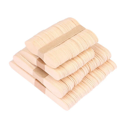 50 Pcs Disposable Wooden Waxing Sticks Body Hair Removal Spatula