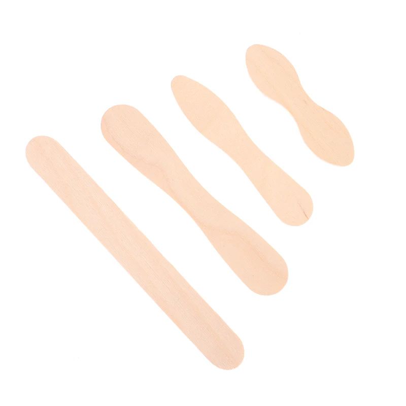 50 Pcs Disposable Wooden Waxing Sticks Body Hair Removal Spatula 7