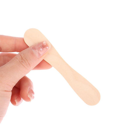 50 Pcs Disposable Wooden Waxing Sticks Body Hair Removal Spatula 12