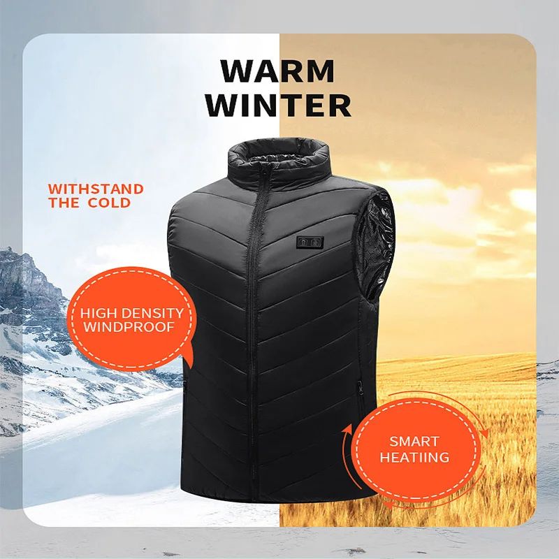 USB Heated Vest Electric Bodywarmer For Men  Women With Adjustable Zones 2