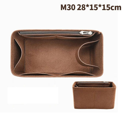 Felt Cloth Bag Organizer Insert Portable Handbag And Makeup Organizer 16