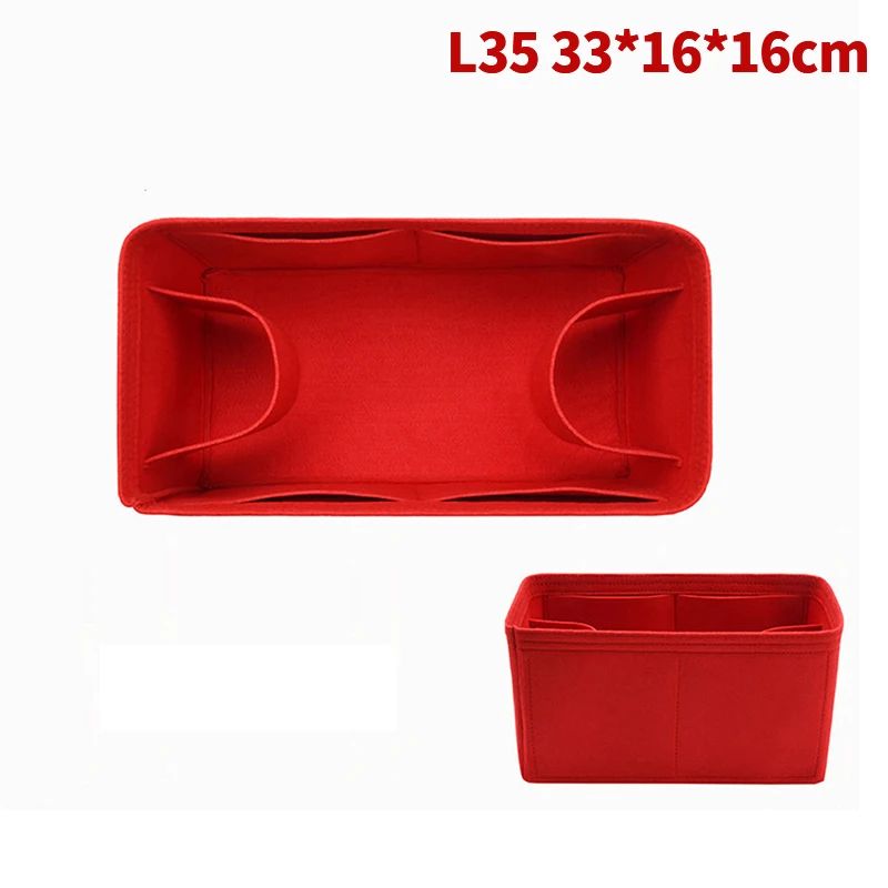 Felt Cloth Bag Organizer Insert Portable Handbag And Makeup Organizer 23