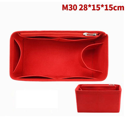 Felt Cloth Bag Organizer Insert Portable Handbag And Makeup Organizer 25