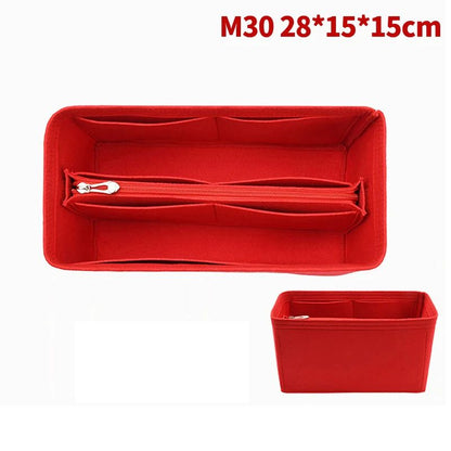 Felt Cloth Bag Organizer Insert Portable Handbag And Makeup Organizer 28