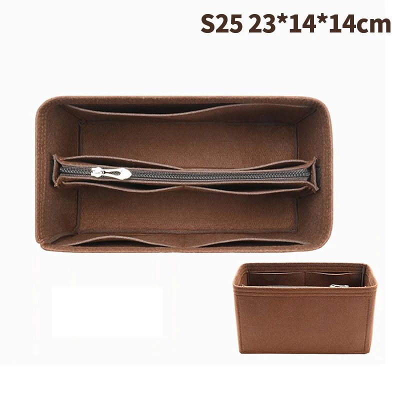 Felt Cloth Bag Organizer Insert Portable Handbag And Makeup Organizer 18