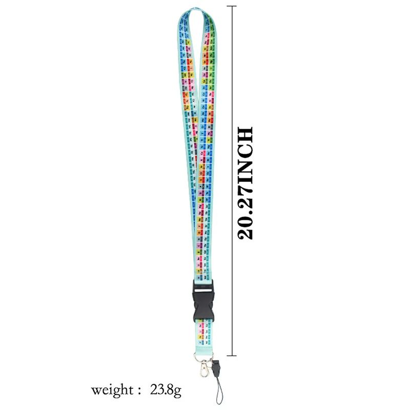 Periodic Table Chemistry Lanyard Keychain Neck Strap Phone Rope 5