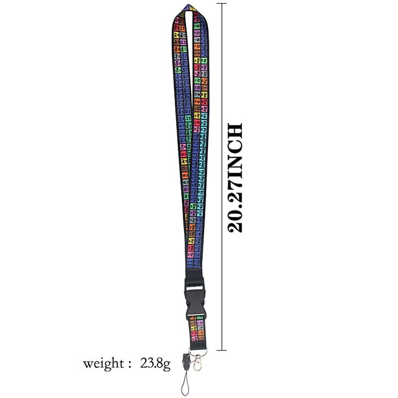 Periodic Table Chemistry Lanyard Keychain Neck Strap Phone Rope 6