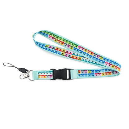 Periodic Table Chemistry Lanyard Keychain Neck Strap Phone Rope 8