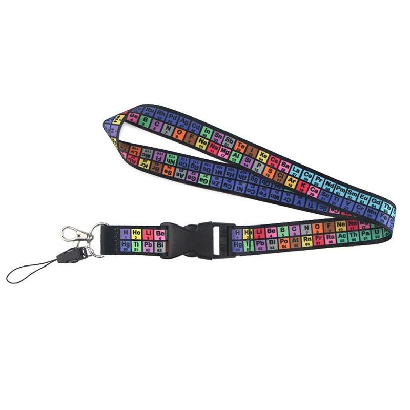 Periodic Table Chemistry Lanyard Keychain Neck Strap Phone Rope 11