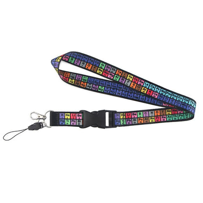 Periodic Table Chemistry Lanyard Keychain Neck Strap Phone Rope 11