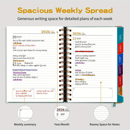 2026 YearRound Planner  Organizer  320Page Weekly  Monthly Calendar With Stickers 3
