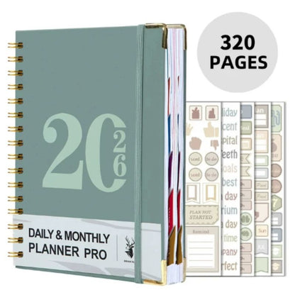 2026 YearRound Planner  Organizer  320Page Weekly  Monthly Calendar With Stickers 4