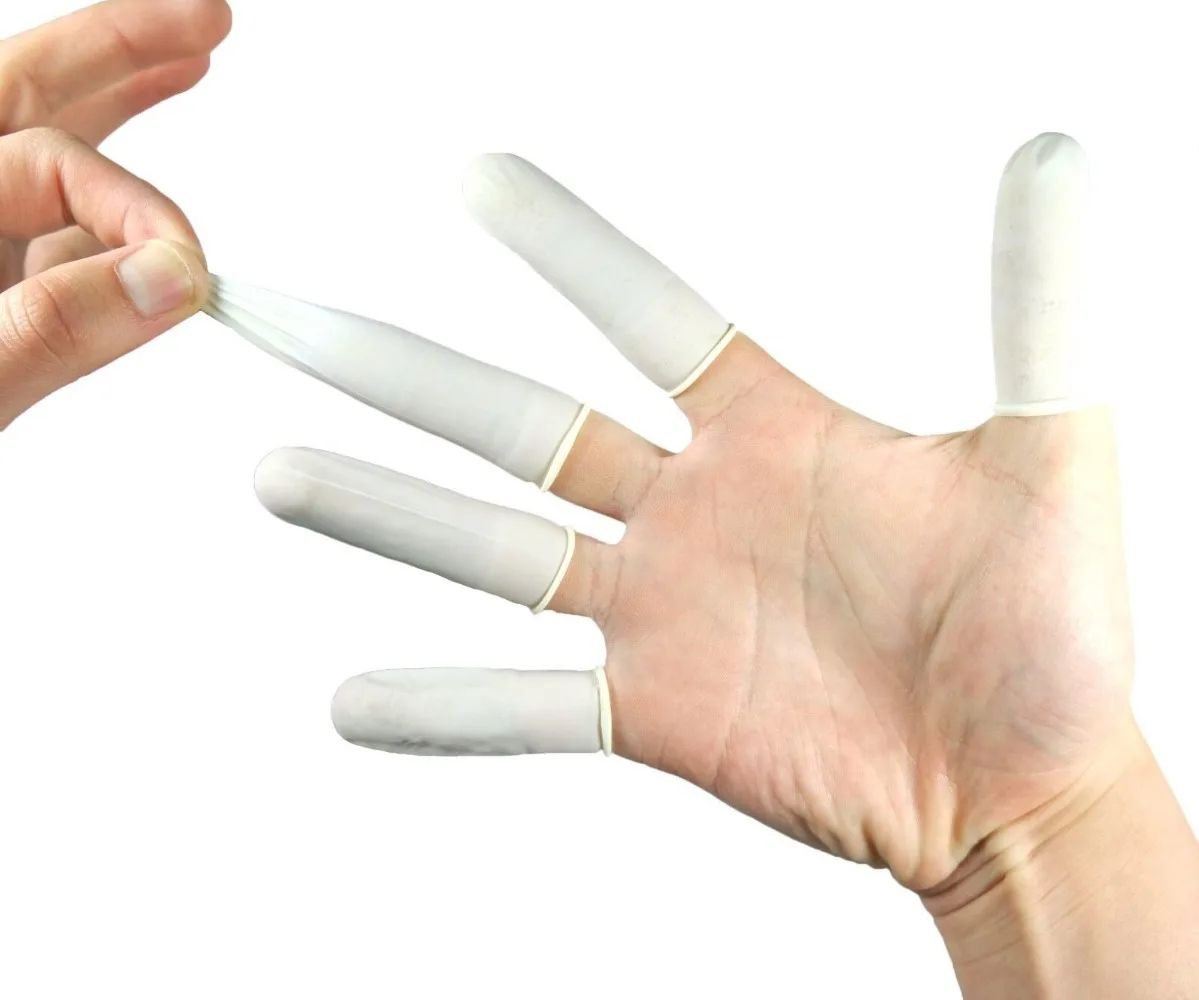 Disposable Natural Rubber Finger Cots  AntiSlip Latex Finger Protectors 50100 Pack 3