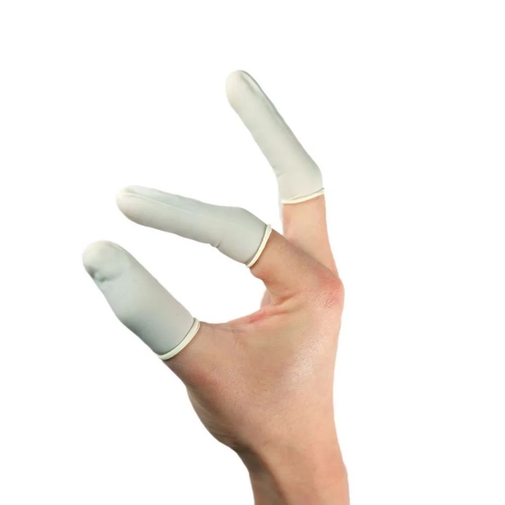 Disposable Natural Rubber Finger Cots  AntiSlip Latex Finger Protectors 50100 Pack 5
