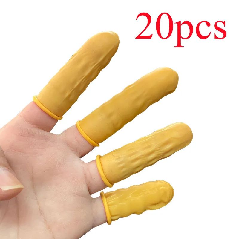 Disposable Natural Rubber Finger Cots  AntiSlip Latex Finger Protectors 50100 Pack 7