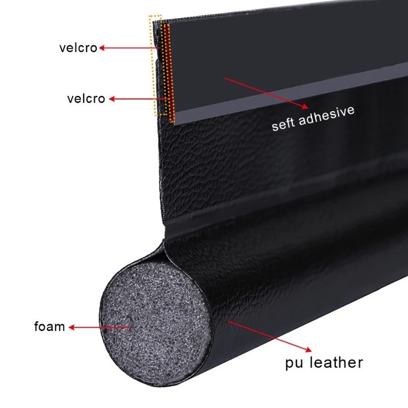Premium Adjustable Door Bottom Seal  UnderDoor Weatherstrip Draft Stopper 2