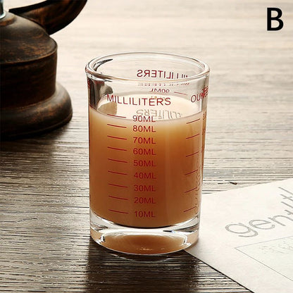 Heat Resistant Glass Measuring Cup With Handle For Espresso And Milk 11