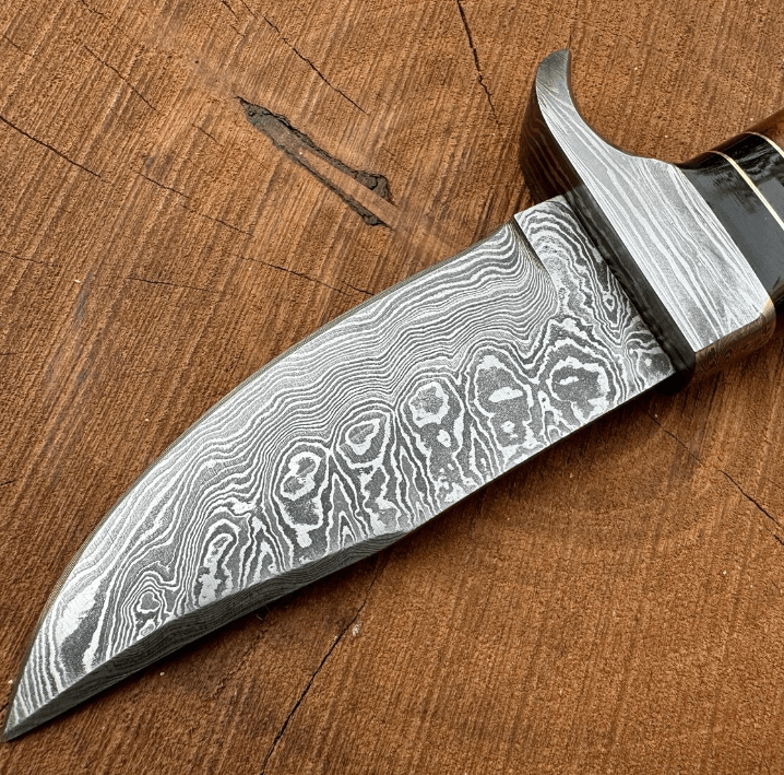 buynow twist ladder pattern damascus blade knife