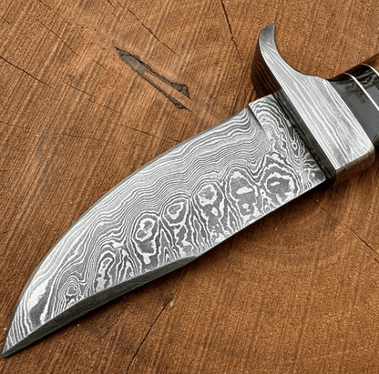 buynow twist ladder pattern damascus blade knife