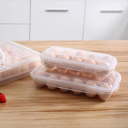Egg Storage Box With Lid Refrigerator Egg Organizer Tray 3