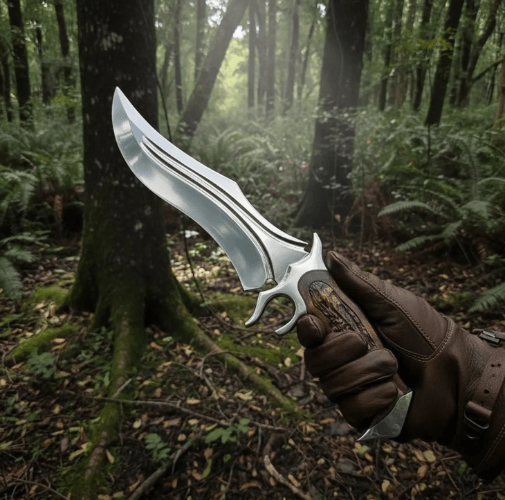 buynow full tang bowie hunting knife leather sheath