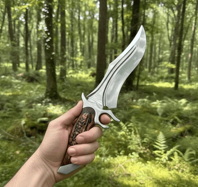 buynow full tang bowie hunting knife leather sheath