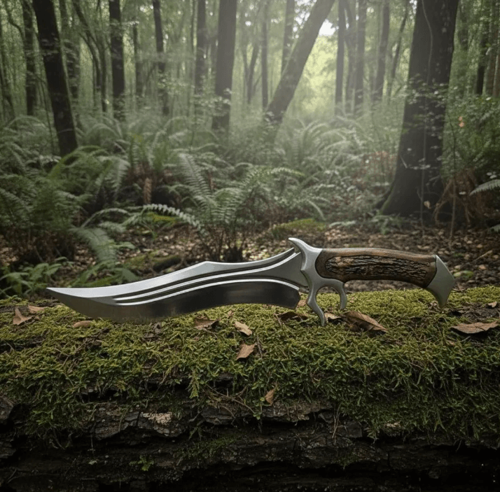 buynow full tang bowie hunting knife leather sheath