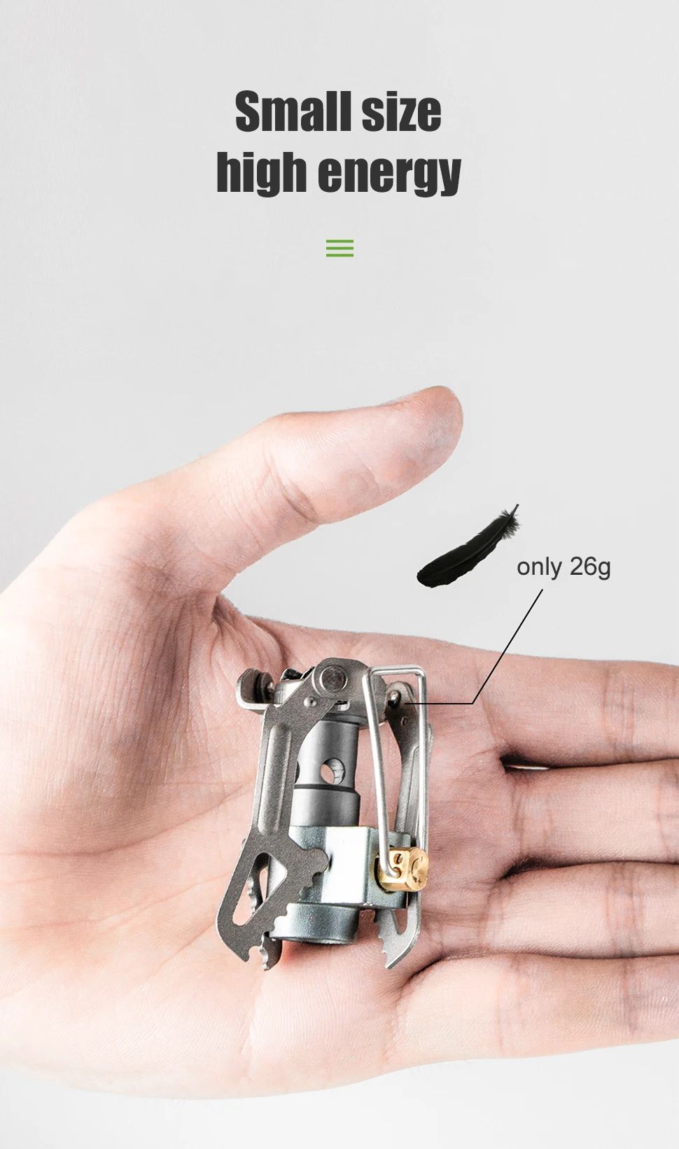 Ultralight Titanium Camping Gas Stove BRS 3000T Portable Outdoor Burner 7