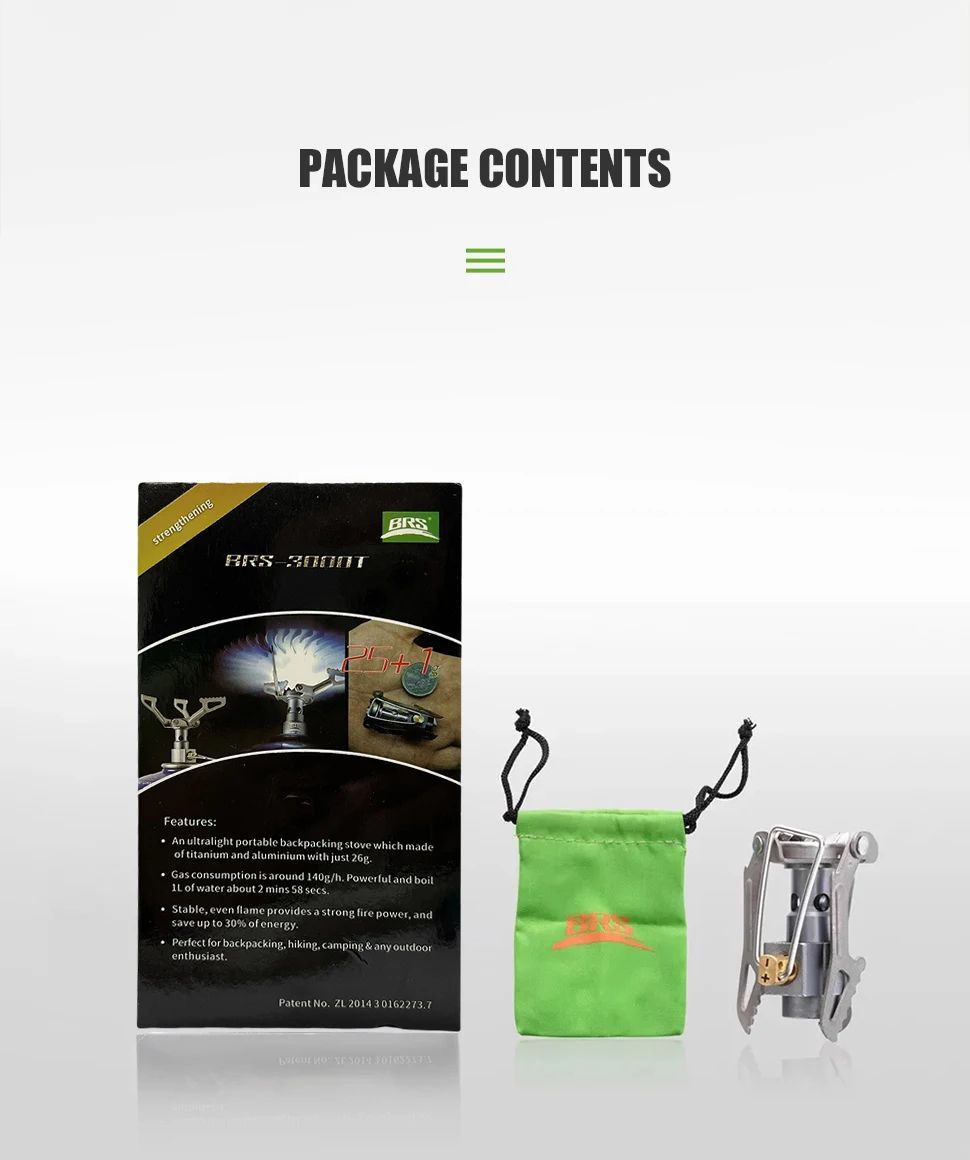 Ultralight Titanium Camping Gas Stove BRS 3000T Portable Outdoor Burner 10