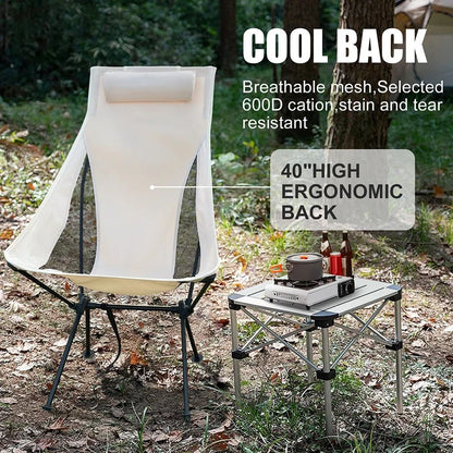 Westtune Portable Folding Camping Chair With Headrest Lightweight Outdoor Chair 1