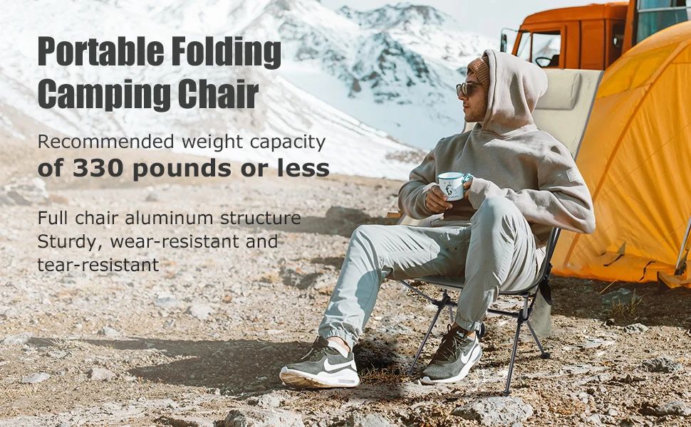 Westtune Portable Folding Camping Chair With Headrest Lightweight Outdoor Chair 7