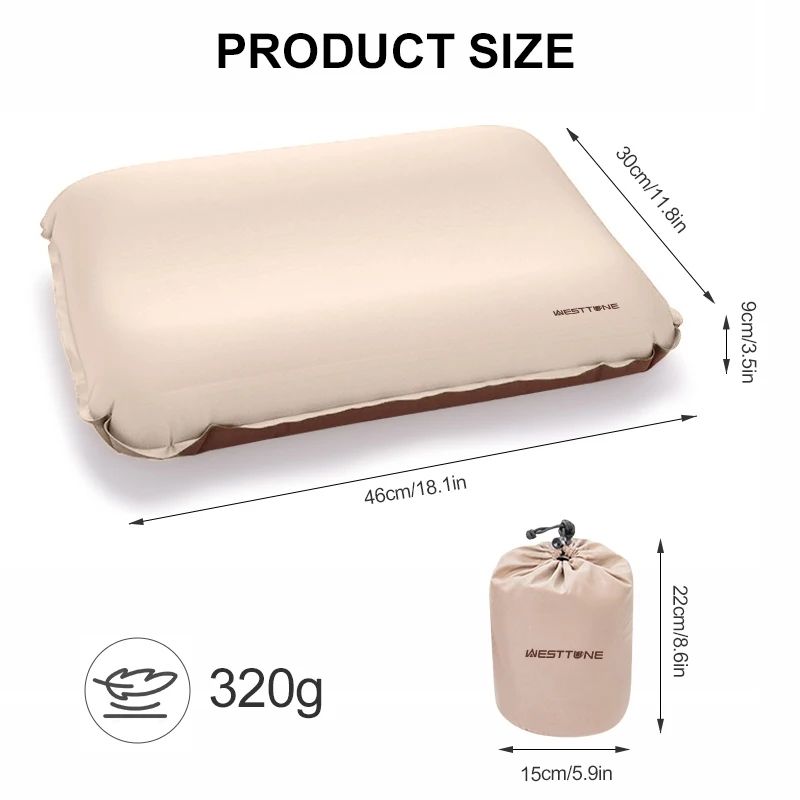 Westtune Portable Self Inflating Camping Pillow Ultralight Travel  Outdoor Pillow 3