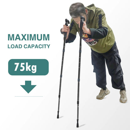 4Section Portable Folding Trekking Pole Lightweight Hiking Walking Stick 4