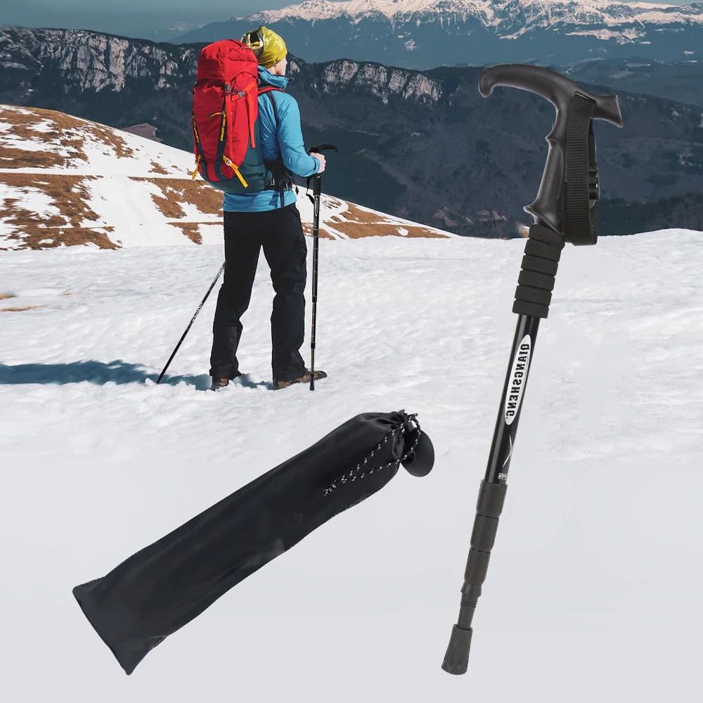 4Section Portable Folding Trekking Pole Lightweight Hiking Walking Stick 5