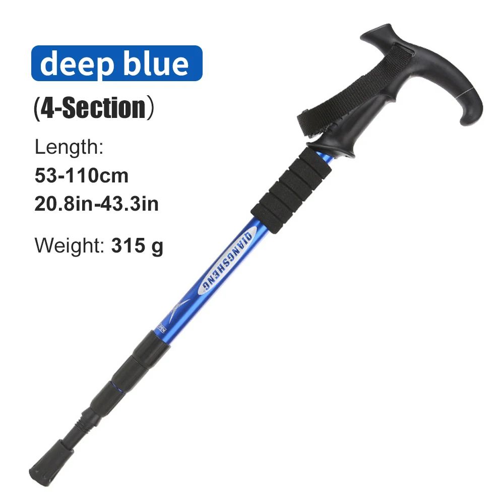 4Section Portable Folding Trekking Pole Lightweight Hiking Walking Stick 9