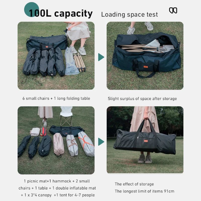 Westtune 100L Camping Tools Storage Bag Folding Large Capacity Travel Gear Organizer 3