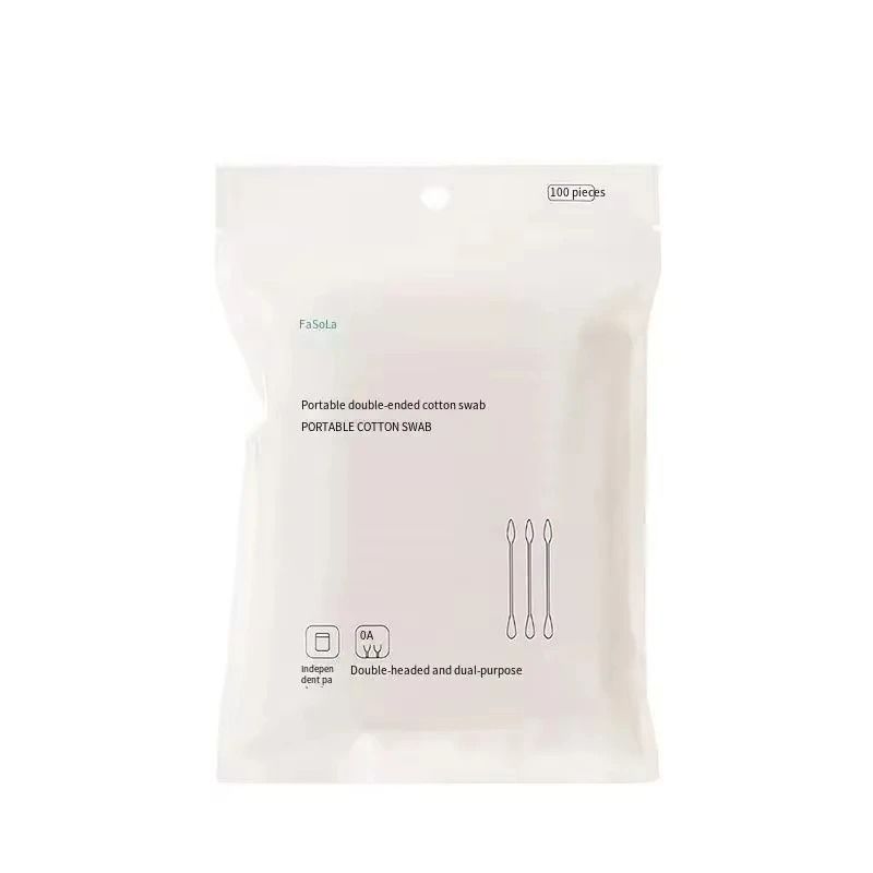 100 Piece Disposable Cotton Swab Set For Cleaning And Cosmetic Use 6