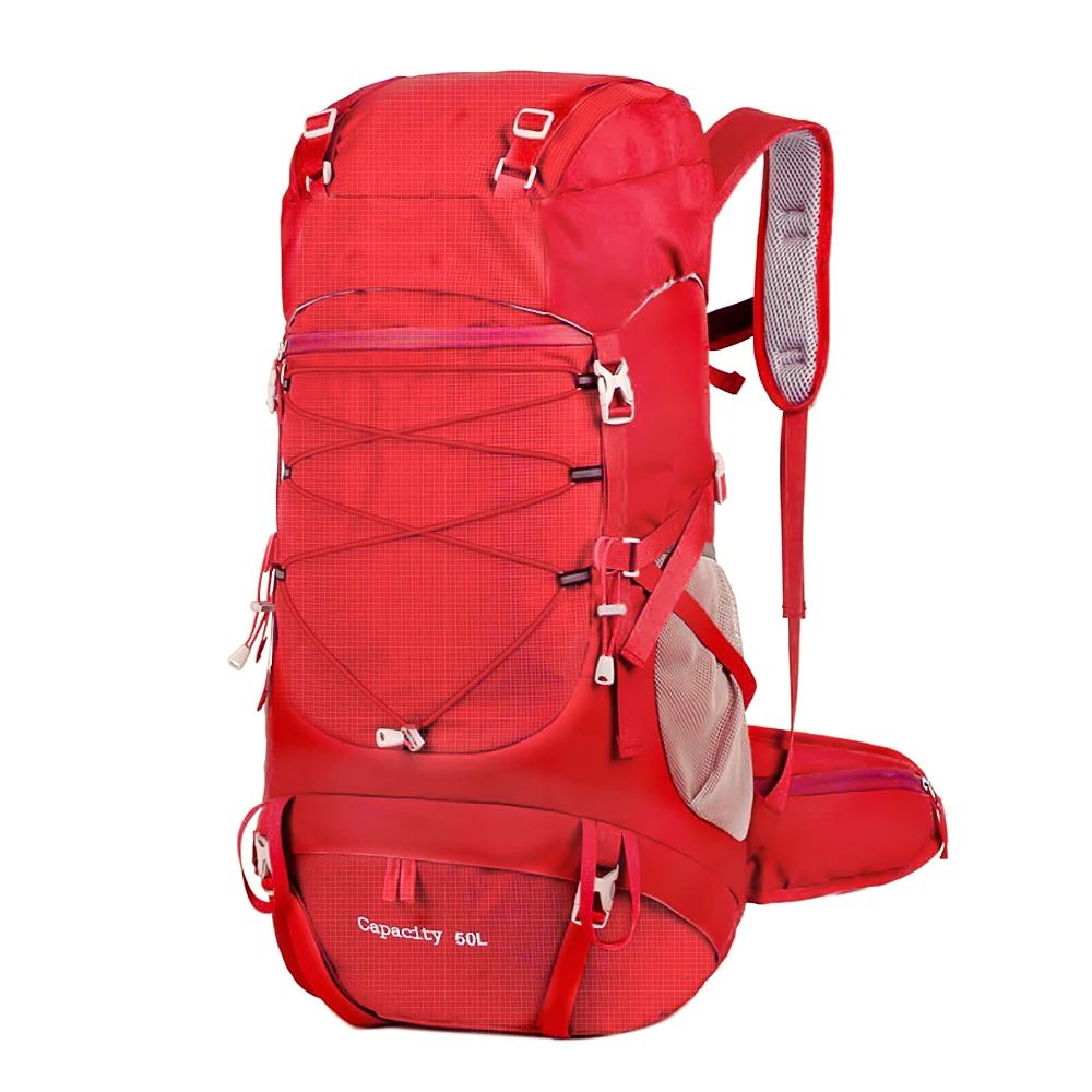 WESTTUNE 50L Hiking Backpack With Rain Cover Multifunctional Outdoor Rucksack 16