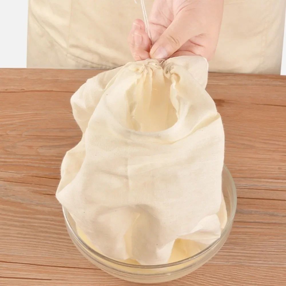 Premium Reusable Muslin Filter  Strainer Bags For Tea Nut Milk And Cold Brew 4