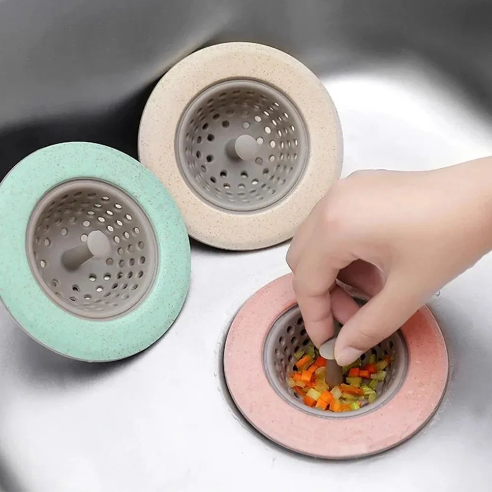 Silicone AntiClog Drain Filter  Hair Catcher  Flexible Sink Strainer Cover 2