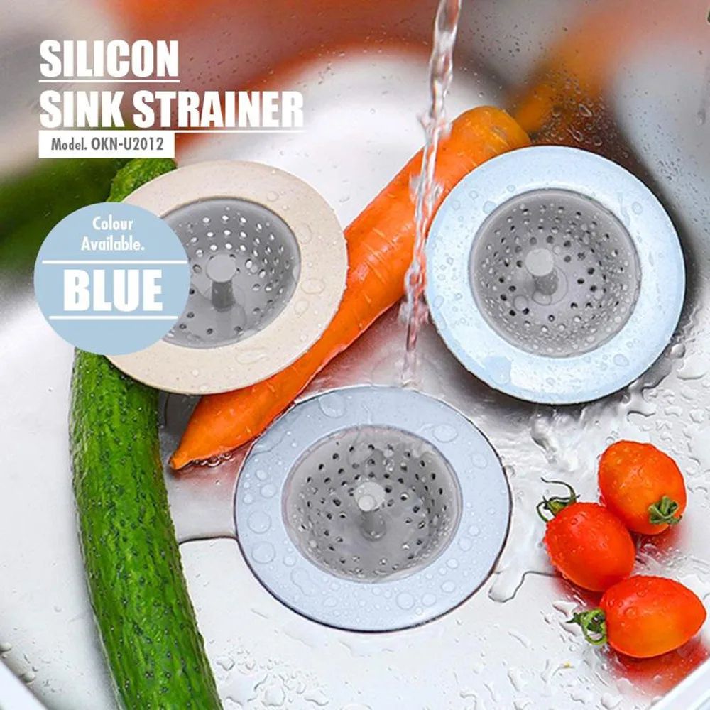 Silicone AntiClog Drain Filter  Hair Catcher  Flexible Sink Strainer Cover 3