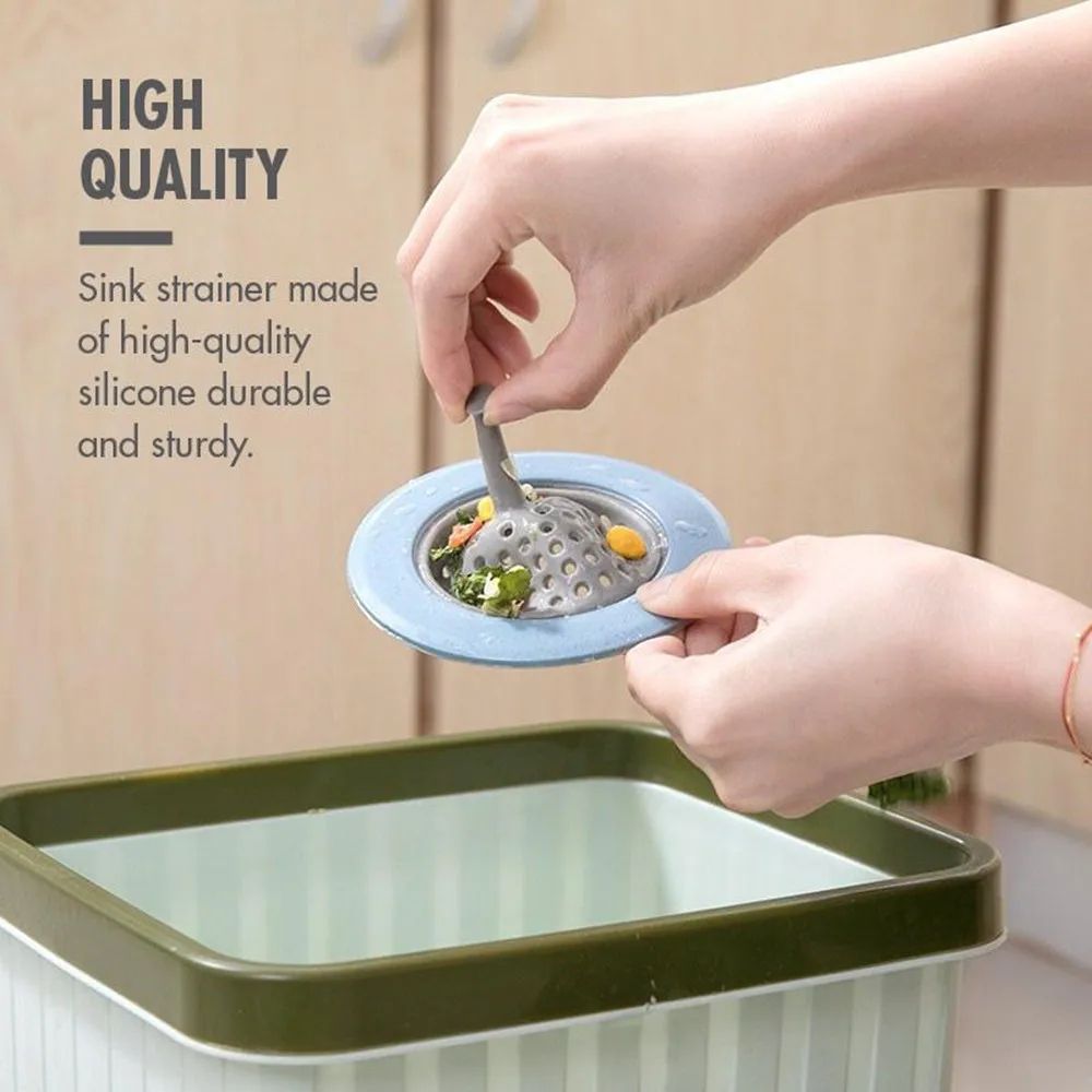 Silicone AntiClog Drain Filter  Hair Catcher  Flexible Sink Strainer Cover 5
